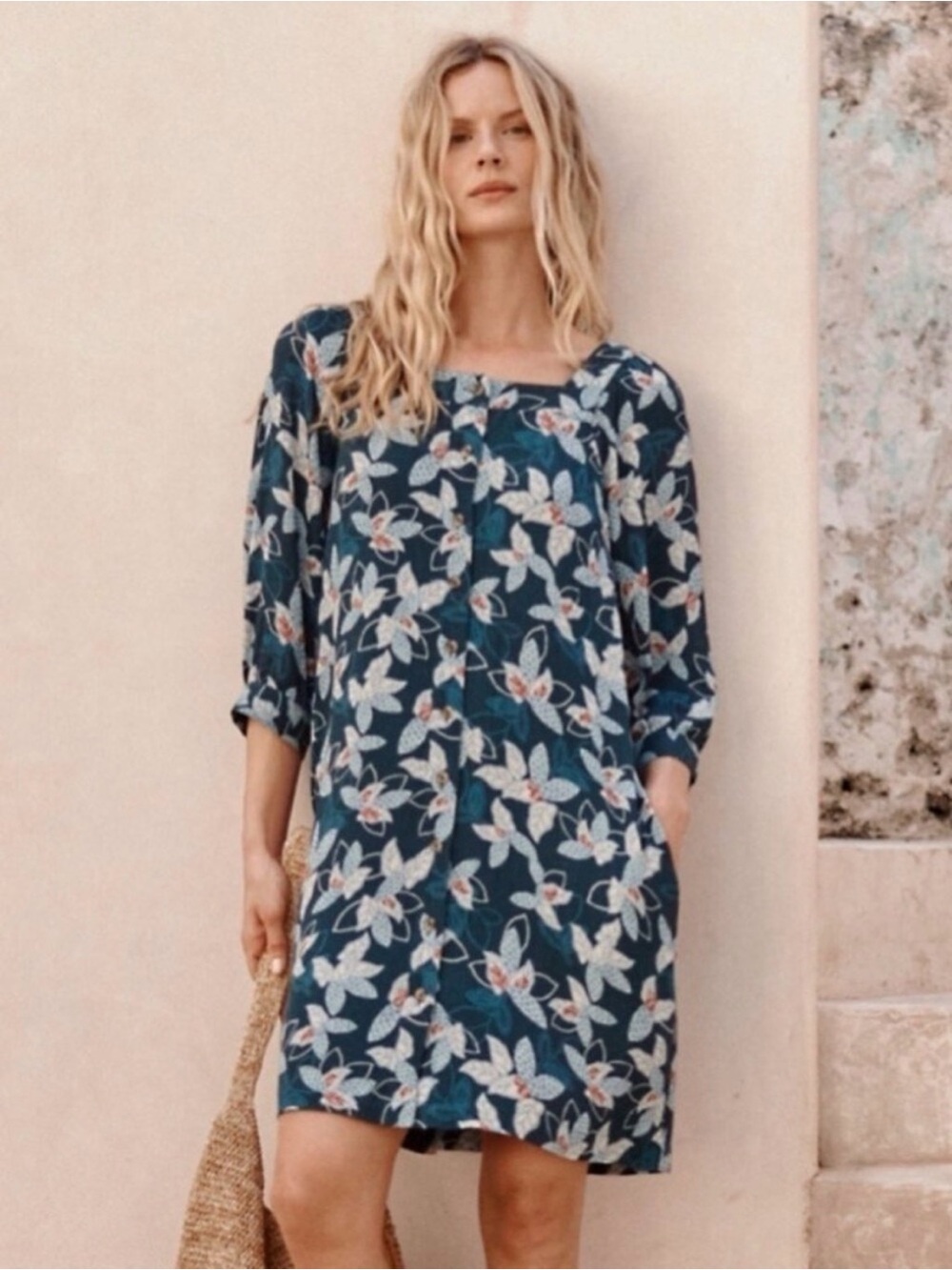 Garnet Hill Jardin Crepe Dress